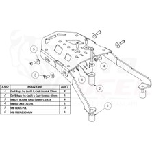 Moto Üçel Sym Symphony 125 Topcase Çanta Demiri