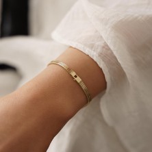 Altıntaş Minimal Pelik Altın Zincir Bileklik