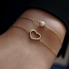 Altıntaş Kalp Minimal Altın Bileklik