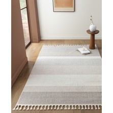 Madame Coco Andray Saçaklı Halı - Gri - 155x225 cm