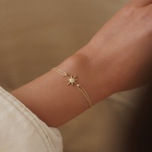 Altıntaş Minimal Kutup Yıldızı Altın Bileklik