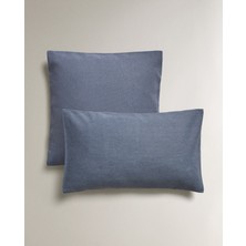 Zara Home Düz Renkli Kırlent Kılıfı   (50  x  50  cm ) Mavi?