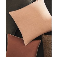 Zara Home Düz Renkli Pamuklu Kırlent Kılıfı   (45  x  45  cm ) Pembe