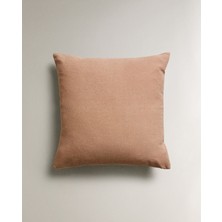 Zara Home Düz Renkli Pamuklu Kırlent Kılıfı   (45  x  45  cm ) Pembe