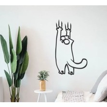 Tırmanan Kedi 3D Baskı Duvar Süsü