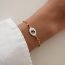 Altıntaş Otantik Nazar Boncuklu Altın Bileklik