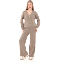 Le Mardi Kadın Pamuk Akrilik Karışımlı Hırka Pantolon Triko Takım