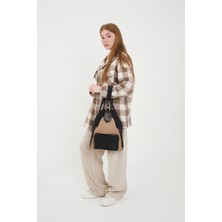 14021 Lacivert-K.bej Kadın Sırt Çantası