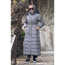 Kayra Kaz Tüyü Mont KA-A23-27007 Füme