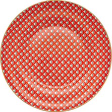 Istanbul Porselen Nar Fine Bone Pasta Tabağı Kırmızı 21 cm