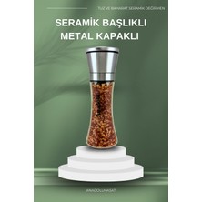 Anadolu Hasat Acılı Kaya Tuzu- Metal Seramik Tuz ve Baharat Öğütücü Değirmen- Tuz Değirmeni -235GR