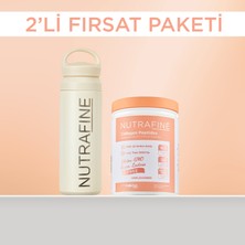 Nutrafine Avantajlı Termoslu Set Collagen Katkısız Doğal Tatsız ve Kokusuz %100 Çifte Hidrolize Kolajen Peptitler