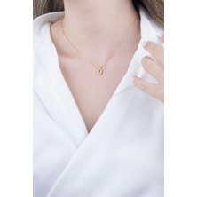 Sose Moda Ü Harfli Gold Zincir Kolye