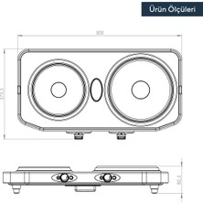 Kumtel Elektrikli Çiftli Hotplate Ocak LX-7021