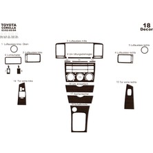 Toyota Corolla Karbon Kaplama 2002-2004 18 Parça