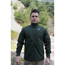 Astüm Askeri Malzeme Softshell Mont Haki, 7 Cepli Rüzgar Geçirmez Softshell Mont Haki, Outdoor Erkek Mont