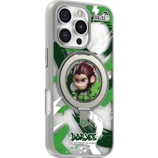 Blueo Apple iPhone 16 Pro Max Uyumlu Dorjee Skin Friendly 360 Rotatable Magsafe Stand Gri Telefon Kılıfı