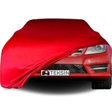 ULTRASHOP Mercedes Benz C S204 T Model Station Wagon Uyumlu Araba Brandası Kırmızı Penye Kumaş Oto Branda