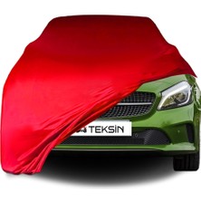 ULTRASHOP Mercedes Benz A Serisi W176 Uyumlu Araba Brandası Kırmızı Penye Kumaş Branda Oto Branda