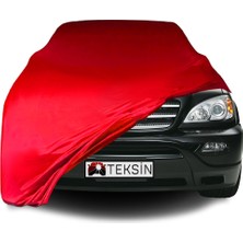 ULTRASHOP Mercedes Benz M W163 Uyumlu Araba Brandası Kırmızı Penye Kumaş Branda Oto Branda