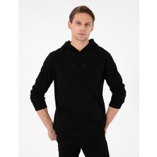 Pierre Cardin Erkek Siyah Regular Fit Kapüşonlu Içi Polarlı Sweatshirt 50298987-VR046