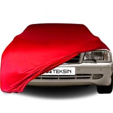 ULTRASHOP Mercedes Benz C W202 Uyumlu Araba Brandası Kırmızı Penye Kumaş Branda Oto Branda