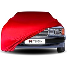 ULTRASHOP Mercedes Benz W201-W190 Uyumlu Araba Brandası Kırmızı Penye Kumaş Branda Oto Branda