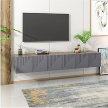 Demonte Home Mobilya Artemisdh Tv Sehpası Antrasit Ceviz