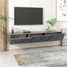 Demonte Home Mobilya Artemisdh Tv Sehpası Antrasit Ceviz