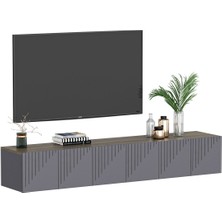Demonte Home Mobilya Artemisdh Tv Sehpası Antrasit Ceviz