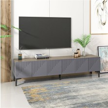 Demonte Home Mobilya Artemisdh Tv Sehpası Antrasit Ceviz