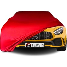 ULTRASHOP Mercedes Benz Amg Gt Coupe Uyumlu Araba Brandası Kırmızı Penye Kumaş Branda Oto Branda