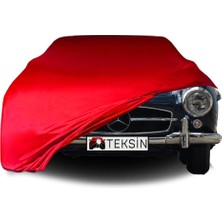 ULTRASHOP Mercedes Benz Ponton Uyumlu Araba Brandası Kırmızı Penye Kumaş Branda Oto Branda