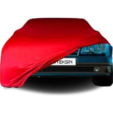 ULTRASHOP Mercedes Benz E W124 Uyumlu Araba Brandası Kırmızı Penye Kumaş Branda Oto Branda