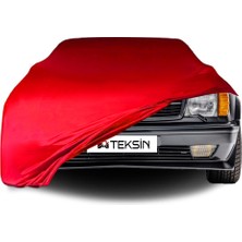 ULTRASHOP Mercedes Benz S C126 Coupe Uyumlu Araba Brandası Kırmızı Penye Kumaş Branda Oto Branda