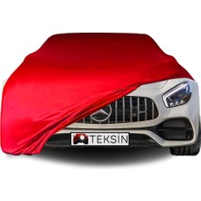 ULTRASHOP Mercedes Benz Amg Gt (C192) (2023-) Uyumlu Araba Brandası Kırmızı Penye Kumaş Branda Oto Branda