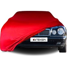ULTRASHOP Mercedes Benz E W210 Uyumlu Araba Brandası Kırmızı Penye Kumaş Branda Oto Branda