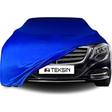 ULTRASHOP Mercedes Benz S V222 Long Uyumlu Araba Brandası Mavi Penye Kumaş Branda Oto Branda