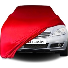 ULTRASHOP Mercedes Benz A Serisi C169 Uyumlu Araba Brandası Kırmızı Penye Kumaş Branda Oto Branda