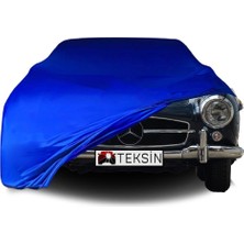 ULTRASHOP Mercedes Benz Ponton Uyumlu Araba Brandası Mavi Penye Kumaş Branda Oto Branda