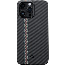 Pitaka Apple iPhone 14 Pro Kılıf Magsafe Uyumlu 600D Aramid Fiber Tactile Woven Orchestra Rhapsody Siyah