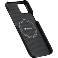 Pitaka Apple iPhone 15 Plus Kılıf Magsafe Uyumlu 600D Aramid Fiber Tactile Woven Orchestra Siyah-Yeşil