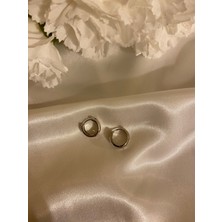 Anetta Jewelry Gümüş Silver Renk Çelik Kararmaz Halka Küpe