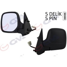 Dış Dikiz Aynası Sol Berlıngo-Partner 97 Elektrikli Isıtmalı Konveks 5 Fiş VM-118EHL