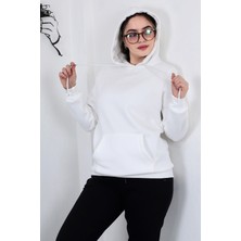 Hodies Winter Kapşonlu Kanguru Cep 3 Iplik Puf Yumuşacık (Içi Polarlı) Sweatshirt