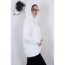 Hodies Winter Kapşonlu Kanguru Cep 3 Iplik Puf Yumuşacık (Içi Polarlı) Sweatshirt