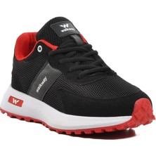 Walkway  Siyah-Beyaz-Kırmızı Kadın Spor Ayakkabı