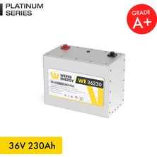 WERER ENERGY 36V 230Ah LiFePO4 Platinum Series Bluetooth'lu Lityum Demir Fosfat Akü