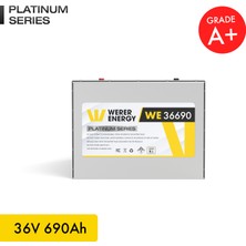 WERER ENERGY 36V 690Ah LiFePO4 Platinum Series Bluetooth'lu Lityum Demir Fosfat Akü