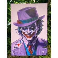Craft Pen Yağlı Boya  Tablo Joker Çağrı Tunç Imzalı (El Yapımı)